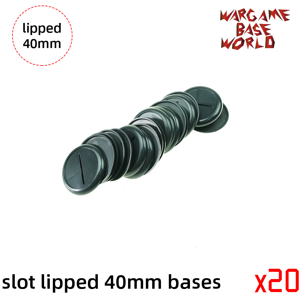 Wargame Bases - 40mm  Slot Lipped bases - WargameBase Store