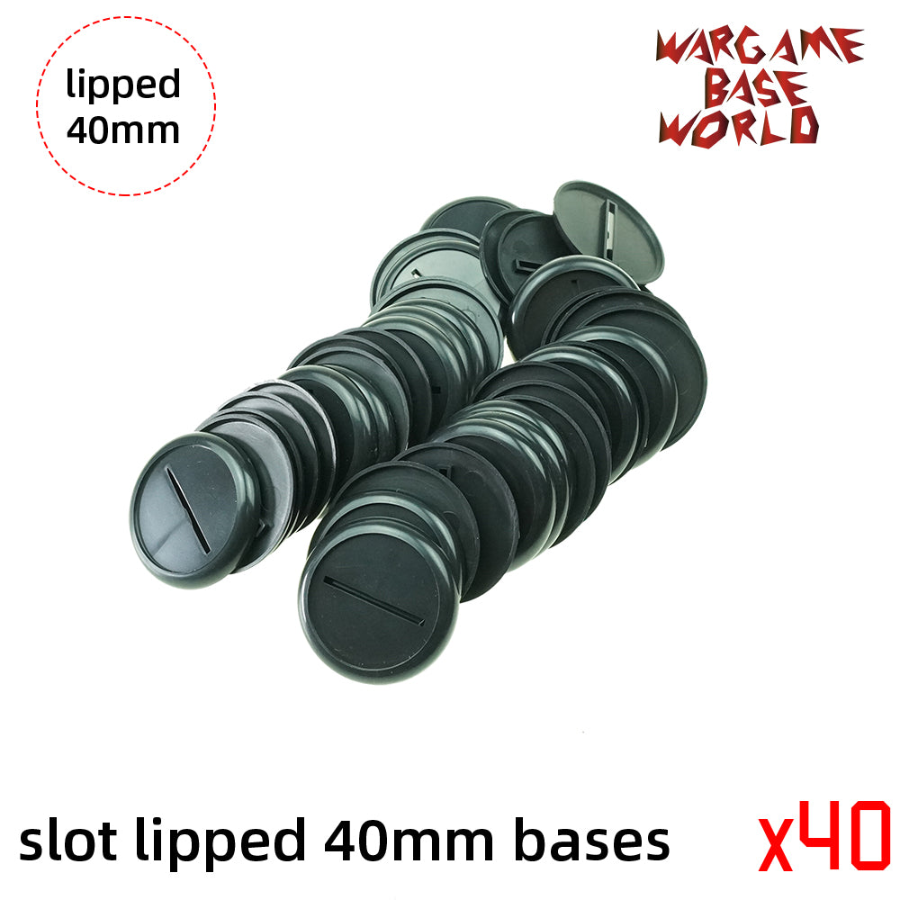 Wargame Bases - 40mm  Slot Lipped bases - WargameBase Store