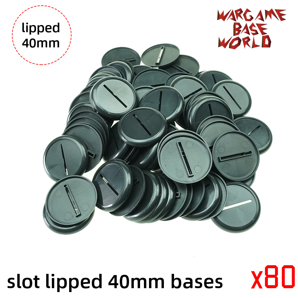 Wargame Bases - 40mm  Slot Lipped bases - WargameBase Store