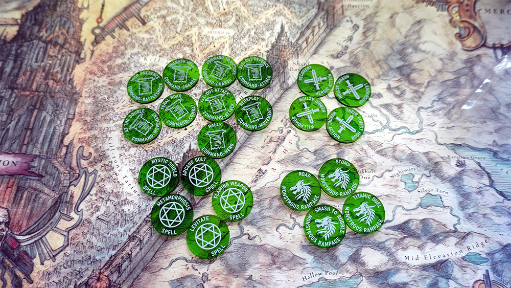 Tabletop Spells/Psychics/Abilities tokens Set for WH/AOS - AOS Tokens 22pcs UV print NO NEED PAINT - WargameBase Store