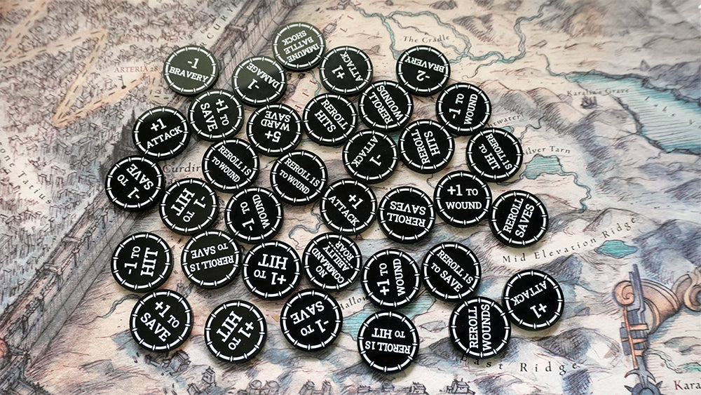 Tabletop Spells/Psychics/Abilities tokens Set for WH/AOS