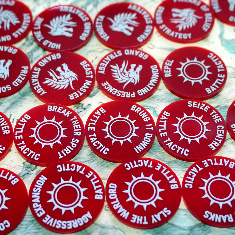 Tabletop Spells/Psychics/Abilities tokens Set for WH/AOS - AOS Tokens 19pcs UV print NO NEED PAINT
