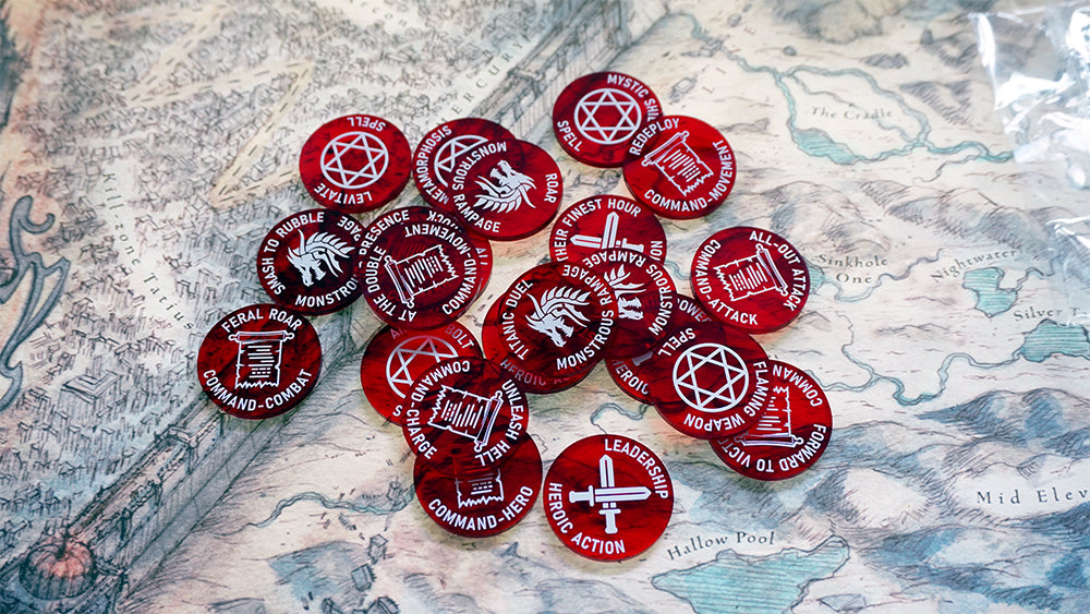 Tabletop Spells/Psychics/Abilities tokens Set for WH/AOS - AOS Tokens 22pcs UV print NO NEED PAINT - WargameBase Store