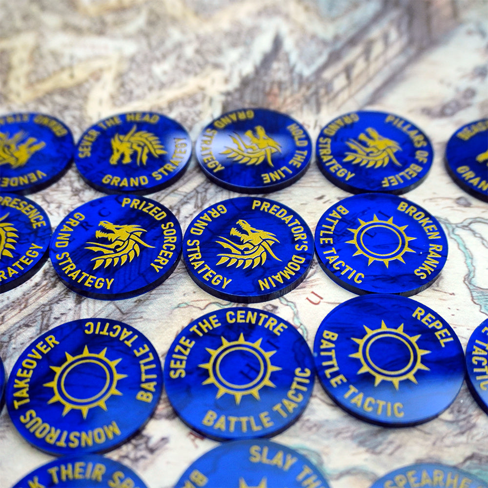 Tabletop Spells/Psychics/Abilities tokens Set for WH/AOS - AOS Tokens 19pcs UV print NO NEED PAINT
