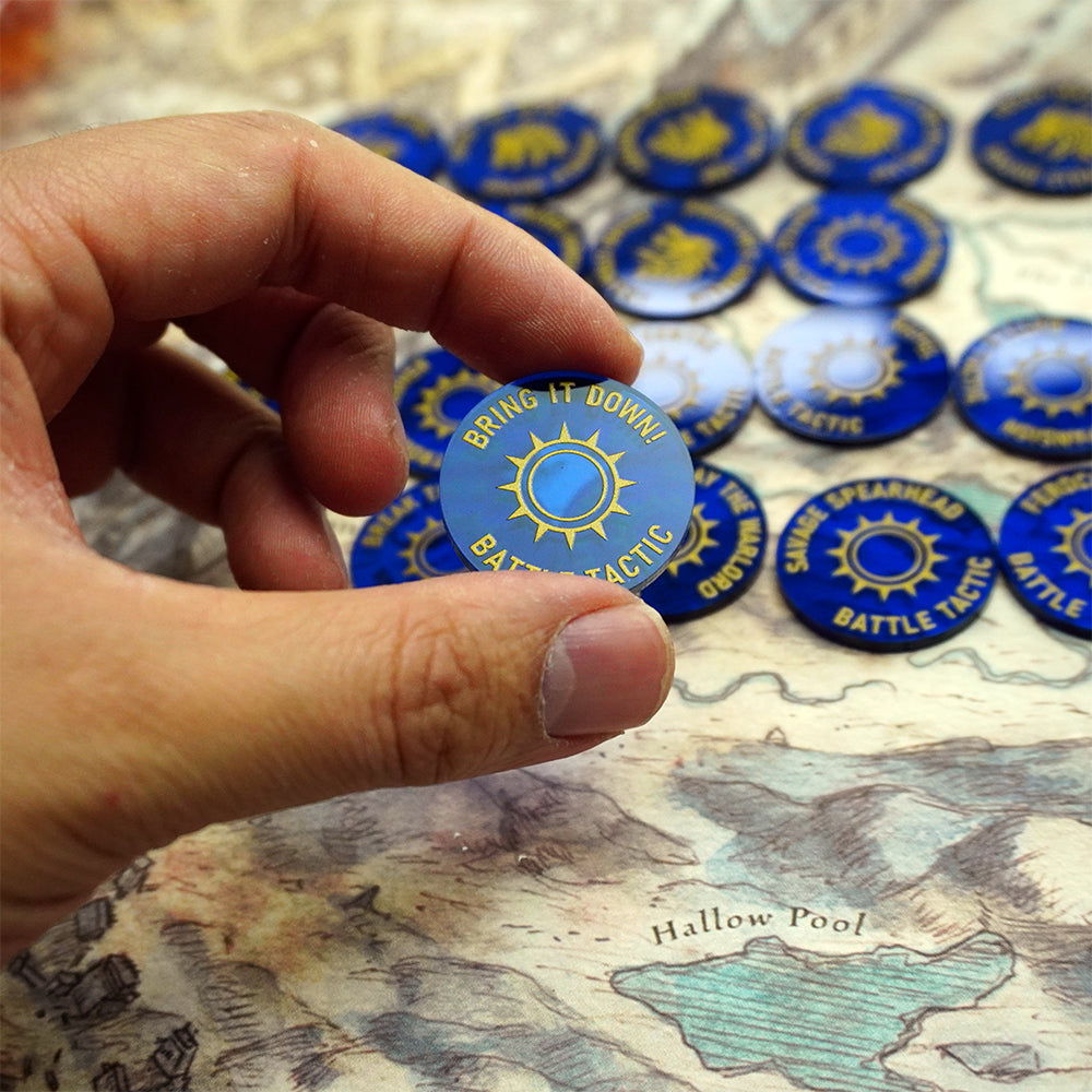 Tabletop Spells/Psychics/Abilities tokens Set for WH/AOS - AOS Tokens 19pcs UV print NO NEED PAINT