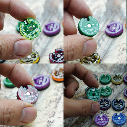20mm Wounds Tracker 1 Set - Wargame Base World