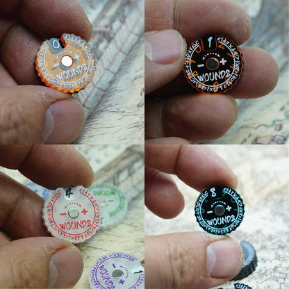 20mm Wounds Tracker 1 Set - Wargame Base World
