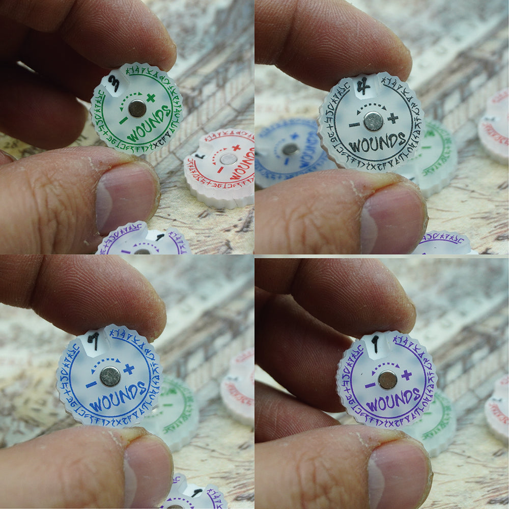 20mm Wounds Tracker 1 Set - Wargame Base World